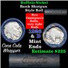 Image 1 : Full roll of Buffalo Nickels, 1926 on one end & a 'd' Mint reverse on other end (fc)