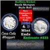 Image 1 : Full roll of Buffalo Nickels, 1924 on one end & a 'd' Mint reverse on other end (fc)