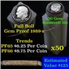 Image 1 : Proof 1989-s Roosevelt Dime 10c roll, 50 pieces (fc)