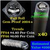 Image 1 : Proof 2004-s Jefferson nickel 5c roll, 40 pieces