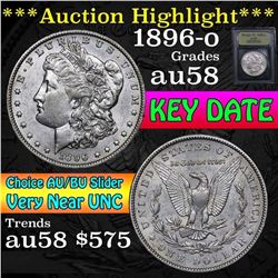 ***Auction Highlight*** 1896-o Morgan Dollar $1 Graded Choice AU/BU Slider by USCG (fc)