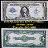 Image 1 : 1923 $1 large size silver certificate Grades xf