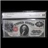 Image 2 : ***Auction Highlight*** 1917 $1 large size Red seal U.S. Note Elliott-Burke Graded by C.G.A. (fc)