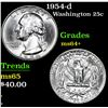 Image 1 : 1954-d . . Washington Quarter 25c Grades Choice+ Unc