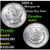 Image 1 : 1887-s Semi Key Date . Morgan Dollar $1 Grades Select+ Unc