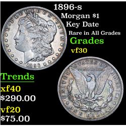 1896-s Key Date Rare in All Grades Morgan Dollar $1 Grades vf++