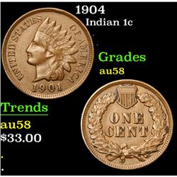 1904 Indian Cent 1c Grades Choice AU/BU Slider