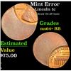 Image 1 : Mint Error Lincoln Cent 1c Grades Choice+ Unc RB