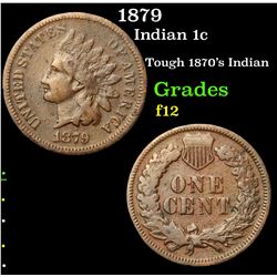 1879 Indian Cent 1c Grades f, fine