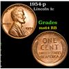 Image 1 : 1954-p Lincoln Cent 1c Grades Choice Unc RB