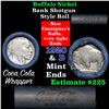 Image 1 : Buffalo Nickel Shotgun Roll in Old Coca-Cola Wrapper 1920 & d Mint Ends (fc)