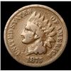 Image 2 : 1875 Indian Cent 1c Grades f, fine