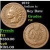 Image 1 : 1872 Indian Cent 1c Grades f, fine