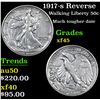 Image 1 : 1917-s Reverse Walking Liberty Half Dollar 50c Grades xf+