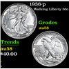 Image 1 : 1936-p Walking Liberty Half Dollar 50c Grades Choice AU/BU Slider