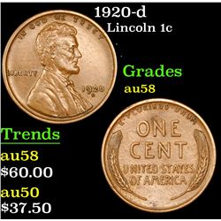 1920-d Lincoln Cent 1c Grades Choice AU/BU Slider