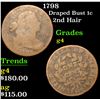Image 1 : 1798 Draped Bust Large Cent 1c Grades g, good