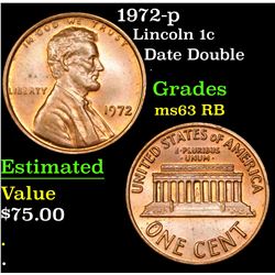1972-p Lincoln Cent 1c Grades Select Unc RB