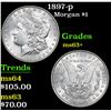 Image 1 : 1897-p Morgan Dollar $1 Grades Select+ Unc