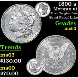 1890-s Morgan Dollar $1 Grades Select Unc