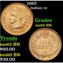 1907 Indian Cent 1c Grades Select Unc BN