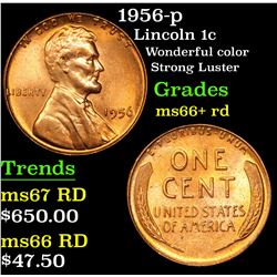 1956-p Lincoln Cent 1c Grades GEM++ RD