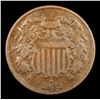 Image 2 : 1868 Two Cent Piece 2c Grades vf++