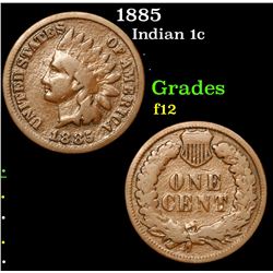 1885 Indian Cent 1c Grades f, fine