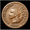 Image 2 : 1885 Indian Cent 1c Grades f, fine
