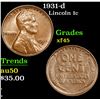 Image 1 : 1931-d Lincoln Cent 1c Grades xf+