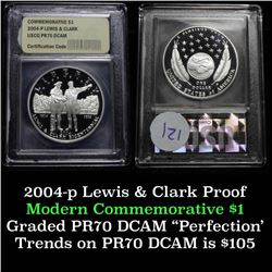 2004-p Lewis & Clark proof Modern Commem Dollar $1 Graded GEM++ Proof Deep Cameo By USCG