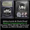 Image 1 : 2004-p Lewis & Clark proof Modern Commem Dollar $1 Graded GEM++ Proof Deep Cameo By USCG