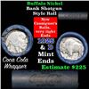 Image 1 : Buffalo Nickel Shotgun Roll in Old Bank Style Wrapper 1925 & d Mint Ends (fc)