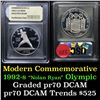 Image 1 : ***Auction Highlight*** 1992-s Olympics 'Nolan Ryan' Modern Commem Dollar $1 Graded GEM++ Proof Deep