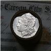 Image 2 : ***Auction Highlight*** Full Morgan/Peace silver dollar roll $20, 1886 & 1902 ends Mixed dates  (fc)