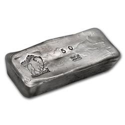 RARE 50 oz. Bison Bullion Silver Bar