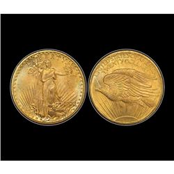 1908 NM $20 Gold Saint Gaudens AU BU