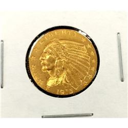 1915 $2.5 Gold Indian Quarter Eagle