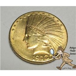 1910 D $10 Gold Indian Eagle