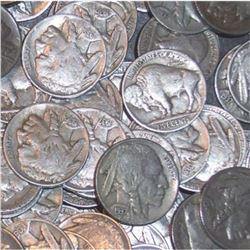 Lot of 500 Buffalo / Indian Head Nickels- RD