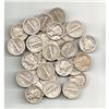 50 pcs. Mercury Dimes 90% Silver Mixed Dates