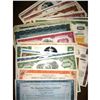 Image 1 : Lot of (50) Old Stock Certificates - Great ARTWORK