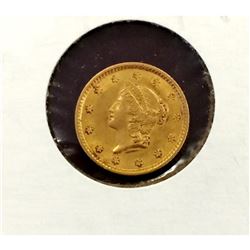 1854 $ 1 Gold Liberty Type I - VG