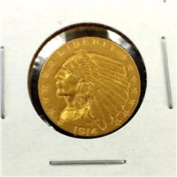 1914 $ 2.5 Gold Indian