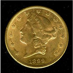 1899 S $ 20 Gold Liberty Double Eagle