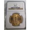 Image 1 : 1922 $ 20 Gold Saint Gauden's MS 63 NGC