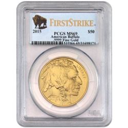 2015 MS 69 US Gold Buffalo First Strikes PCGS