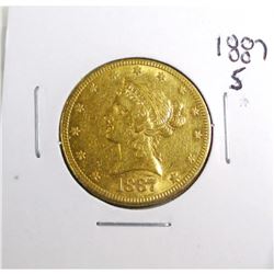 1887 s $ 10 Gold Liberty