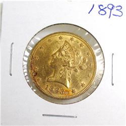 1893 $ 10 Gold Liberty