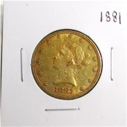 1881 $ 10 Gold Liberty